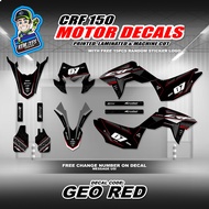 Honda CRF 150 Full Body Sticker Decals (GEO Edition) Kenlixes