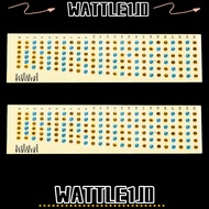 WATTLE1J0 2PCS Fretboard Note Decals, Yellow Fret Markers Fingerboard Frets  Sticker, Durable PVC Fr