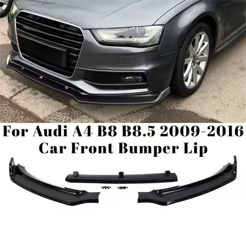 For Audi A4 B8 B8.5 2009-2016 Car Front Bumper Lip Splitter Spoiler MAX Style Body Kit Exterior Tuni