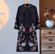 daidai (Ready Stock) Women CNY Cheongsam Embroidered Chinese Muslimah Dress