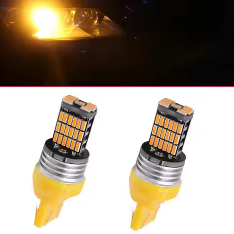 2Pcs WY21W LED Canbus No Error No Hyper Flash Turn Signal Lights Bulb 3030 SMD T20 W21w Wy21w 7440 B