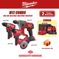 MILWAUKEE M12 Combo M12CH SDS-Plus Hammer M12FID2 Impact Driver M12FPD2 Percussion Drill/Driver M12F