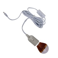 LED Light Bulb, 12V 5W Bulb E27 Spiral Bulb Lamp with DC Cable can Be Matched with Solar Controller 