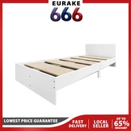 EUARKE Nordic Modern Style Wood Single Bed Frame With Headboard Solid Wood Bed Frame Easy To Assembl