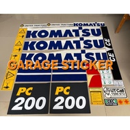 KOMATSU PC 200 CE EXCAVATOR STICKER