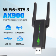 ✈✡AX900 USB WiFi 6 Bluetooth 5.3 Adapter 2 in 1 Dongle Dual 5dB Antenna 2.4G 5GHz Wireless Wlan Rece