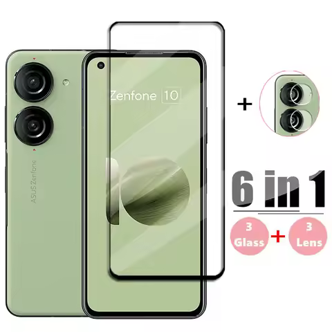 6in1 Full Cover Glass For Asus Zenfone 10 Tempered Glass Asus Zenfone 10 Screen Protector Protective