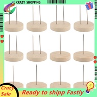 12pcs Crochet Doll Stand Doll Stand Felt Animal Doll Toy Wooden Base Support Action Figure Stand