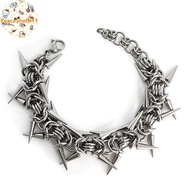 PeaceShells Punk Grunge Ro Rivet Bracelet Cool Niche Bracelet Goth Charm Jewelry Hip Hop Accessories