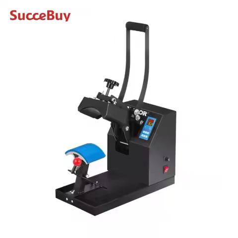 SucceBuy Cap Hat Heat Thermal Press Transfer 5.5x3.5 Inch Pneumatic Sublimation Machine Digital Clam