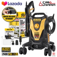 DELTON เครื่องฉีดน้ำแรงดันสูง 180 บาร์ 2400 วัตต์ High Pressure Washer เครื่องฉีดน้ำ 4 ล้อเลื่อน เคล