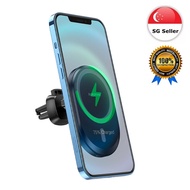 Wireless Magnetic Car Charger Aircon Phone Holder Mount 15W Fast Charge for All Aircon Outlet