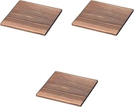 Set of 3, 5.1 inches (13 cm) Square Grilled Cedar Board [5.1 x 5.1 x 0.3 inches (13 x 13 x 0.8 cm) |