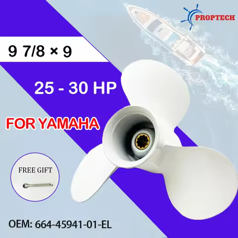 9 7/8*9 Outboard Propeller For YAMAHA 20HP 25HP 30HP Boat Motor 664-45941-01-EL 3 Blade 10 Spline Al