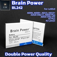 Baterai HP Lenovo A6000 A6000 Plus A6010 A6020 A6600 A6600 Plus K5 A2020 A2020D40 BL242 BL 242 Doubl