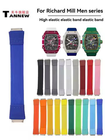 For Richard Mille RM35-02 RM67-02 RM030 RM055 Men's Elastic Loop Strap Stretch Sports Band Wraparoun