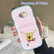 For Samsung Galaxy J7 Prime J2 Prime J7Pro J5Pro J2Pro 2018 Fashion Soft Wavy Phone Case Creative Laughing SpongeBob Cartoon Shockproof Casing Full Cover Camera Protection Cases