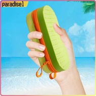[paradise1.sg] Swim Goggle Case Silicone Goggle Case with Clip &amp; Drain Holes for Men Women Kids
