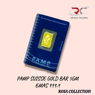 PAMP SUISSE 5GM GOLD BAR 999.9 5G GOLD MINTED BAR 999.9 ROSA COLLECTION CERTIFIED GOLD BAR AU999.9 P