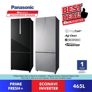 Panasonic 2 Door Inverter Fridge (465L) NR-BX471CPSM / NR-BX471WGKM ; Bottom Freezer Refrigerator / Peti Sejuk