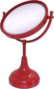 Allied Brass DM-2/2X- 8 Inch Vanity Top Make-Up Mirror 2X Magnification, Fire Engine Red