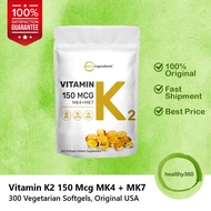 Microingredients Vitamin K2 150 Mcg 300 Softgels
