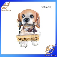 POLYRESIN DOG DECORATION H 9 CM HOME GARDEN DECORATION BLS809