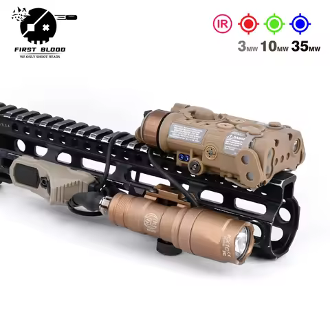 Tactical L3 NGAL LED Flashlight Combo+IR laser M600 M300 PEQ15 with Pressure AXON Switch 20mm Rail F
