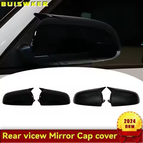 For Audi A3 S3 8P 05-08 A4 S4 B6 B7 8E 8H A6 S6 C6 4F Black Side Mirror Caps Sticking Style Carbon F