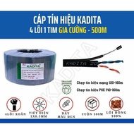 500m roll of Network Cable, 4-core pure copper Camera Cable with hanging cable - Genuine Lan Network