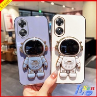 Casing OPPO A78 5G Casing OPPO A17/A17K/Reno 8T 5G/A96/A76/A74 5G/A95/A74/Reno5 Astronaut Stand Phon