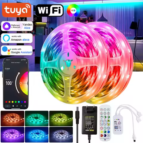 Rgb Led Strip Lights For Room Wifi Led Lights Strip Bluetooth Led Tape Lights 12v 5050 Rgb Led Remot