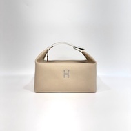HERMES米白拚灰Bride-a-Brac大型手提收納袋