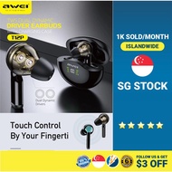 【SG】Awei T15P Earbuds T12P Dual Dynamic Driver TWS Earphone Super Bass Stereo Can Display The Electr