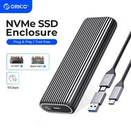 ORICO Tool Free Aluminum M2 NVMe SSD Enclosure 10Gbps PCIe Type C M.2 SSD Case NVMe M Key Solid Stat