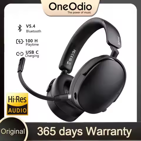 Oneodio SuperEQ A200 Wireless Headset With Microphone Hybrid ANC Bluetooth 5.4 Hi-Res Audio 6-Mic AI