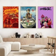 XRRD Music Prints G-Gorillaz Poster Frameless Poster Self-adhesive Art supportsmallbusiness Paper St