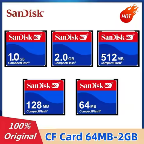 Original SanDisk CF Card 2GB 1GB 512MB 256MB 128MB 64MB Compact Flash Card Camera Memory Card for In