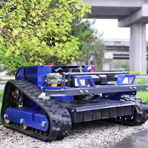 Remote Control Lawn Mower Rc Crawler 7.5HP Slope Mowing Machine Tracked Radio Controlled Grass Cutte