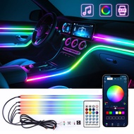 Car LED Neon Light With APP+Remote Control Music Sync Car Atmosphere Light Decoration