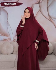 GAMIS SYAR’I SET KHIMAR BUSUI FREANDLY / AMIRA SYARI SET HIJAB BAHAN ADEM NYAMAN /GAMIS SIMPLE ELEGAN BAHAN CRINKLE AIRFLOW