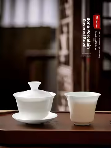 High-End Bone China Tea Set Single Person Gongfu Tea Brewing Bowl High Quali Tea Brewing Utensils In
