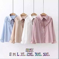 KEMEJA WENIE WOMEN'S TOP JUMBO SIZE - SML-XL-2xl-3xl-5xl - WOMEN'S SHIRT BIG SIZE - WORK SHIRT