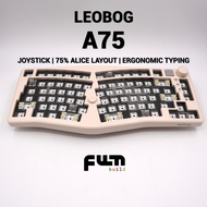 LEOBOG A75 Alice Layout Barebones Keyboard | 75% Ergonomic | Tri-Mode | Hot-Swappable | Knob & Joyst