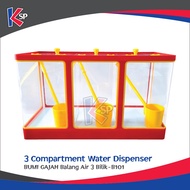 BUMI GAJAH B101 TRIPLE DRINKS DISPENSER BEVERAGE CONTAINER BALANG AIR 3 PETAK