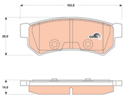 ผ้าเบรค TRW CHEVROLET OPTRA (1J) 1.6L 1.8L 08-11 (ราคารวมส่งแล้ว)
