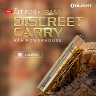 Olight i3T EOS Brass EDC Torch Light 180 Lumens Waterproof Flashlight Super Bright Torch Light Mini 