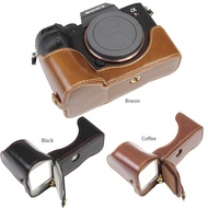PU Leather Half Body Set Camera Cover For Sony A7C ZV-E10 A6600 A6500 A6400 A6300 A6100 A6000 A7II A