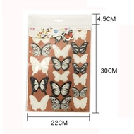【SA wallpaper】 PVC Wall Stickers, 3D Butterfly Pattern, 18 Pieces