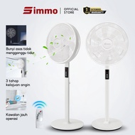 Simmo Standing Fan Lightweight Remote Control Timing Strong Wind Low Noise Floor (16")